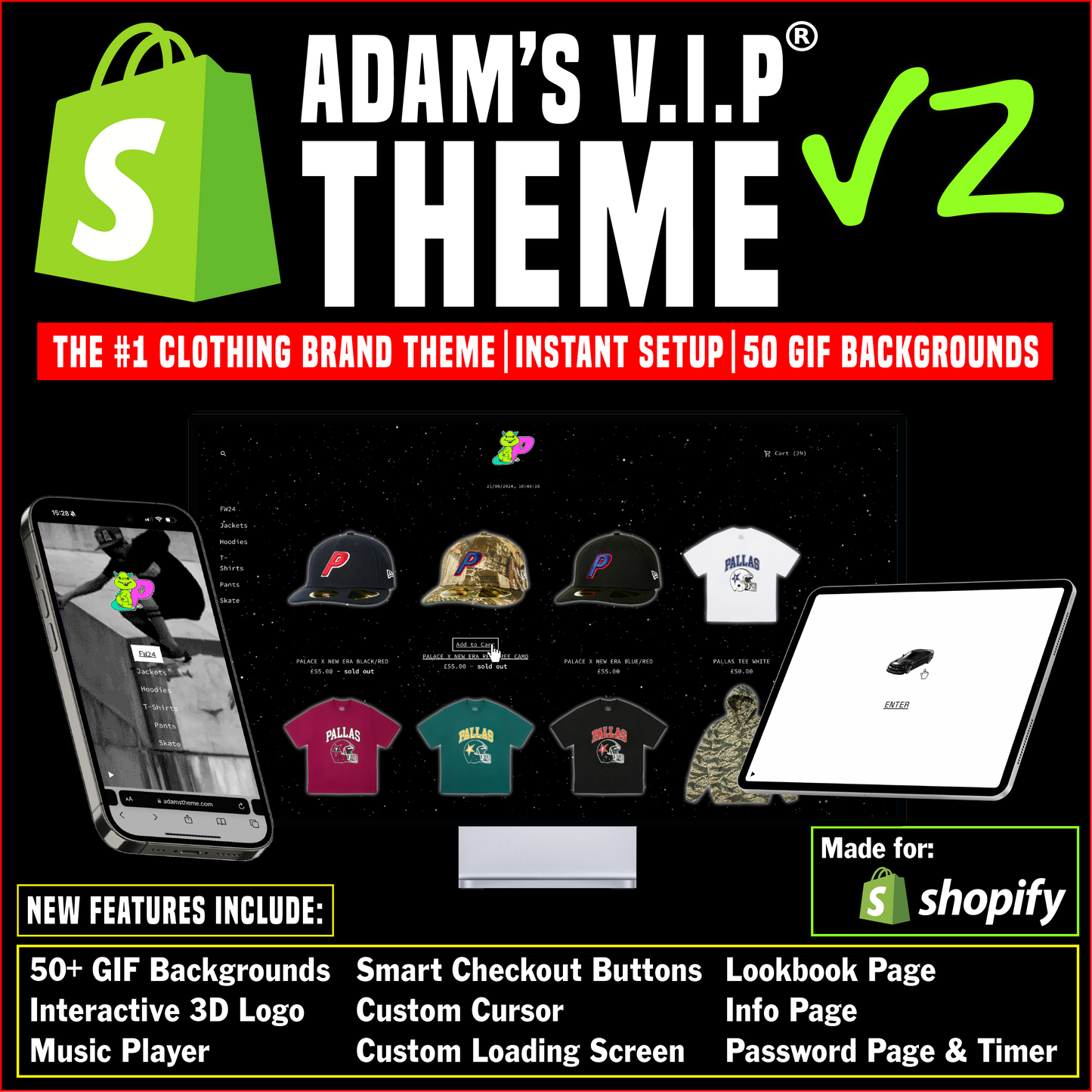 ADAM'S SHOPIFY THEME V2 V.I.P FOR CLOTHING BRANDS